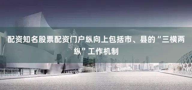 配资知名股票配资门户纵向上包括市、县的“三横两纵”工作机制